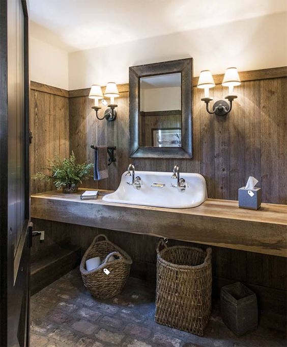 15 Small Rustic Bathroom Ideas to Stay Cozy In Winter - Romanticizing ...