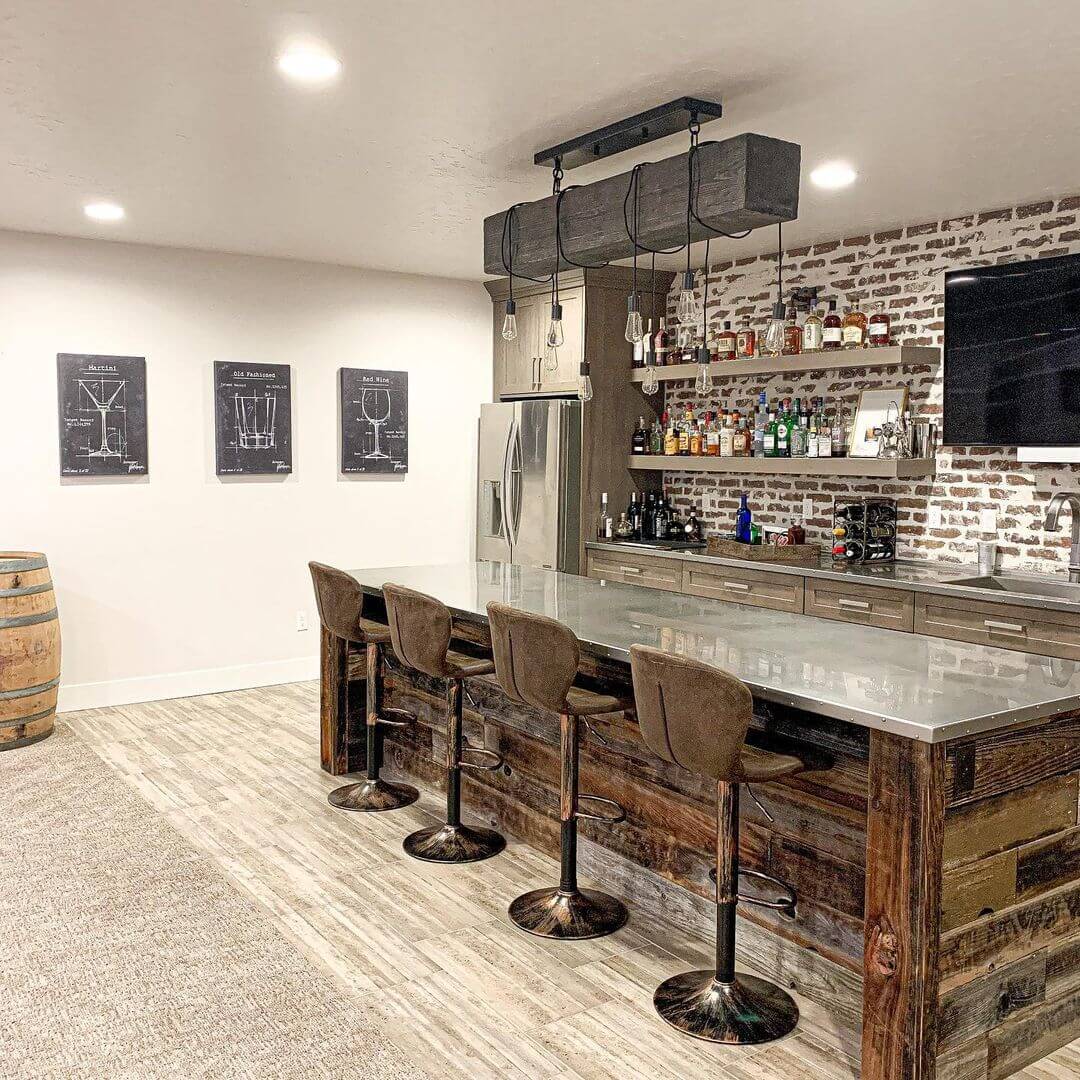 13 Easy DIY Rustic Basement Bar Ideas On a Budget - Romanticizing Rachel