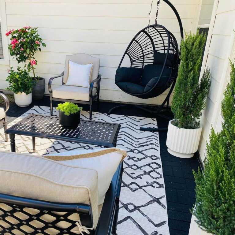 20 Small Backyard Concrete Patio Ideas on a Budget - Romanticizing Rachel
