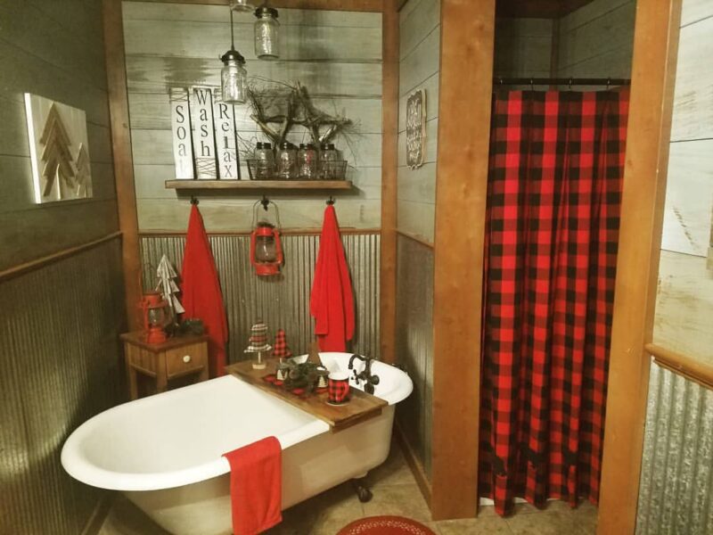 Image showcasing 20 Cozy Cabin Bathroom Ideas for Small Bathrooms - Romanticizing Rachel