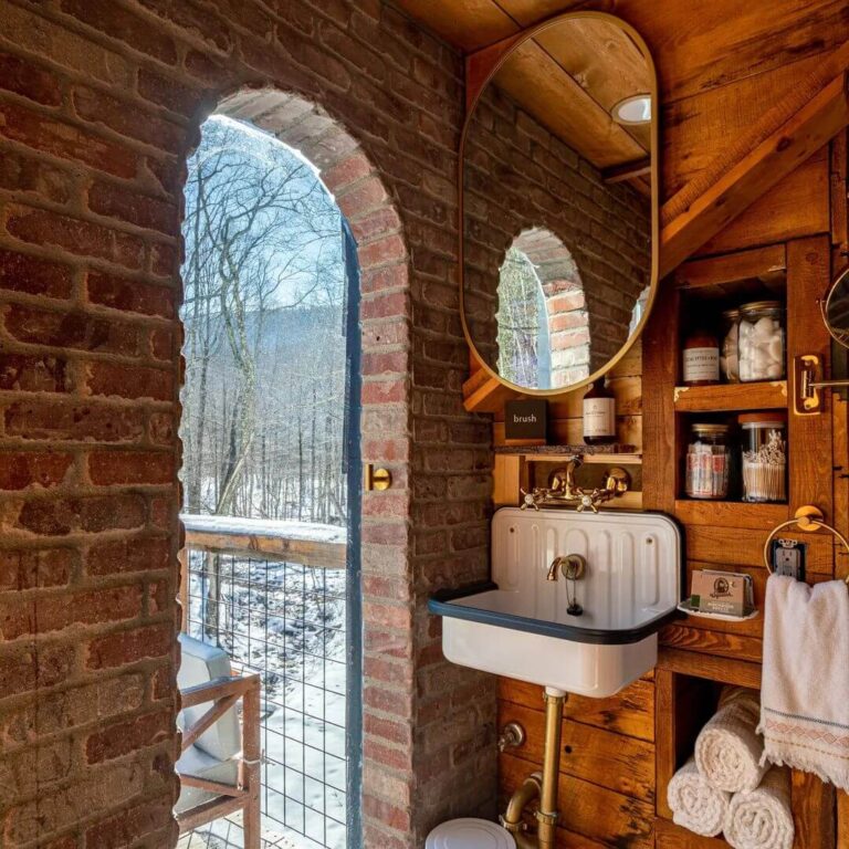Picture of 20 Cozy Cabin Bathroom Ideas for Small Bathrooms - Romanticizing Rachel