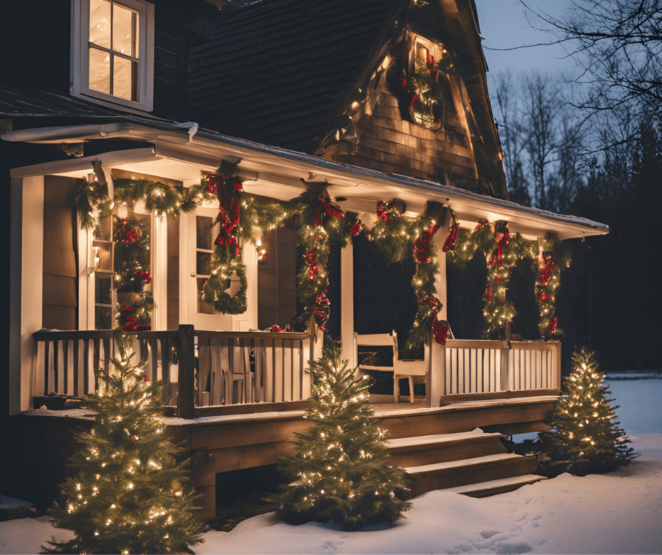 23 Nostalgic Rustic Front Porch Christmas Decorating Ideas ...