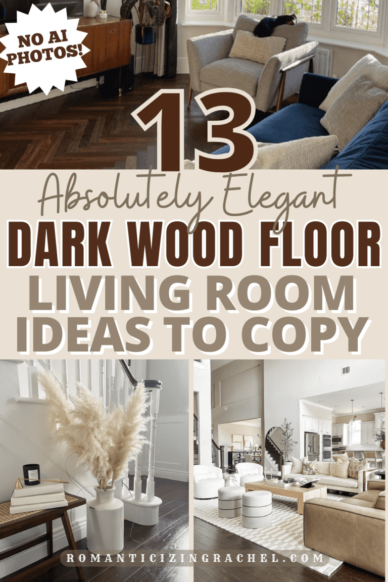 13 Stunning Dark Wood Floor Living Room Ideas for When You're Stumped ... - Textured Wood Flooring In Luxurious Apartment Decor